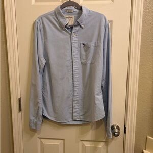 Abercrombie Vintage Muscle Men's Light Blue Chambray Button-Down Shirt Size L